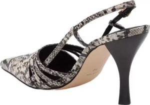 Michael Kors Hohe Schuhe - Haisley Python-Color Leather Slingback - Gr. 7_5 - in Grau - für Damen