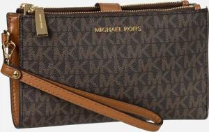 Michael Kors - Jet Set Double Zip MK SIG Brown - Clutch  , 0.7 l