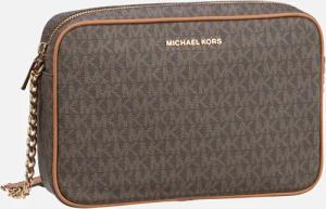 Michael Kors - Jet Set Large EW Lux MK Signature Brown - Crossbody Bag  , 2.3 l