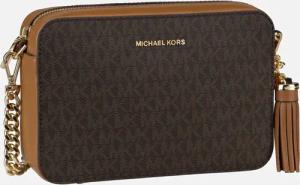 Michael Kors - Jet Set Medium MK Signature Brown - Crossbody Bag  , 1.8 l
