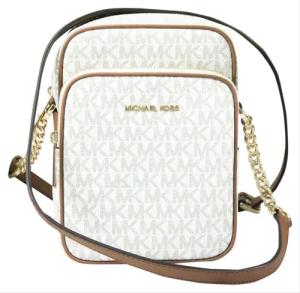 Michael Kors Jet Set Travel Signature Mittlere Logo Ketten Crossbody Flugtasche