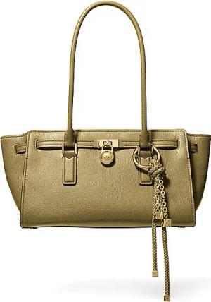 MICHAEL KORS Ledertasche - Schultertasche HAMILTON grün