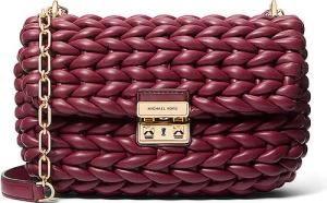 MICHAEL KORS Ledertasche - Umhängetasche TRIBECA  dunkelrot