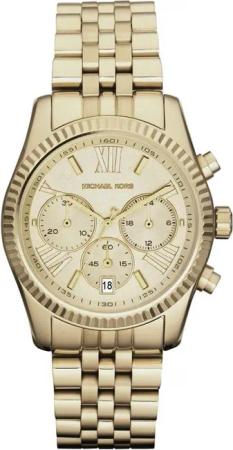 Michael Kors MK5556 Lexington Chronograph Champagner Zifferblatt Gold Pvd Damenuhr
