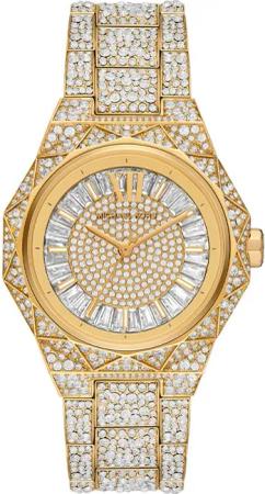 Michael Kors MK7398 Raquel Pave Gold-Ton Damenuhr