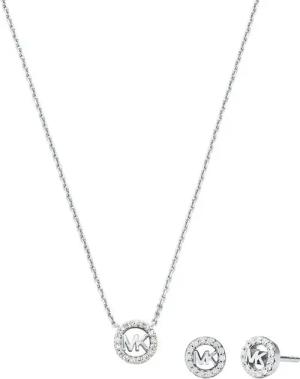 MICHAEL KORS Ohrring und Ketten Set Multipack Schmuck Geschenk Silber 925 PREMIUM (Set, 3-tlg), mit Zirkonia (synth)