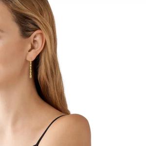 Michael Kors Ohrringe - Michael Kors 14K Gold Sterling Silver Astor Link D - Gr. unisize - in Gold - für Damen