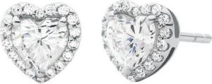 MICHAEL KORS Paar Ohrstecker Schmuck Geschenk Silber 925 Ohrringe PREMIUM HEART Herzen, mit Glasstein