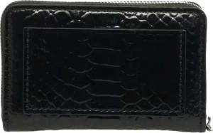 Michael Kors Portemonnaie - Black Crocodile-Effect Leather Zip-Around Wallet - Gr. unisize - in Schwarz - für Damen
