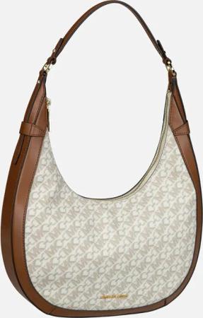 Michael Kors - Preston LG Crescent TZ MK SIG Vanilla/Luggage - Umhängetasche  , 5.6 l