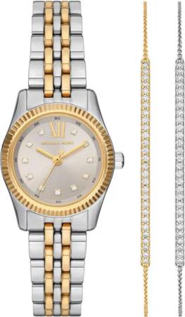 MICHAEL KORS Quarzuhr PETITE LEXINGTON MK4815SET, (Set, 3-tlg., mit 2 Armbändern), Armbanduhr, Damenuhr, Edelstahlarmband, Ideal auch als Geschenk