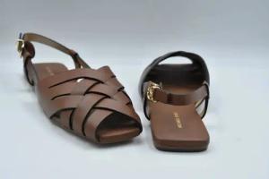 Michael Kors Sandalen - Brown Laced Shoes With Crisscross Straps - Gr. 6 - in Braun - für Damen