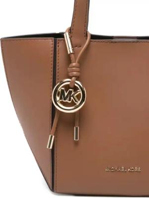 Michael Kors Shopper & Totes - Trapezoidal Brown Leather Tote Bag With Decorative - Gr. unisize - in Braun - für Damen