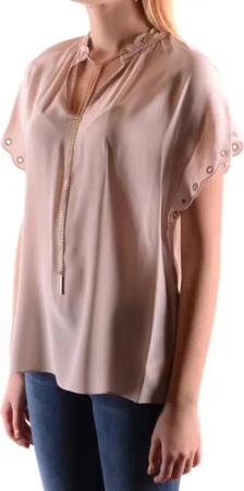 Michael Kors - Silk Blouse With Flutter Sleeves - Größe XS - pink