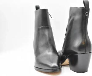 Michael Kors Stiefel - Polished Black Leather Lace-Up Flat Shoes - Gr. 6 - in Grau - für Damen