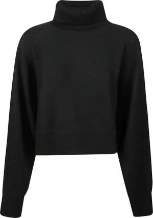 Michael Kors - Turtle Neck Crop Dolman Sweater Black - Größe S - schwarz