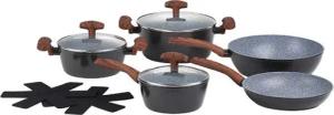 MICHELINO 10-tlg. Kochtopf-Set Serie Wood: Hochwertige