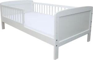 Micoland Kinderbett Kinderbett Juniorbett 160x70 cm mit Matratze umbaubar weiß