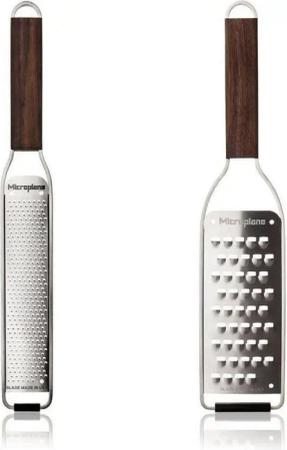 Microplane Küchenreibe Reiben Geschenkset Walnussgriff, (2-St)