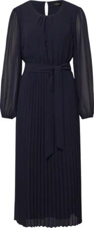 Midi-Chiffonkleid mit Plissee und Bindegürtel