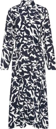 Midi-Kleid aus Viskose mit Eingrifftaschen