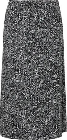 Midi-Rock aus Viskose mit Eingrifftaschen und Tunnelzug