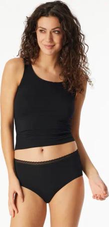 Midi-Slips 3er-Pack Spitze schwarz - Modern Multipacks 44