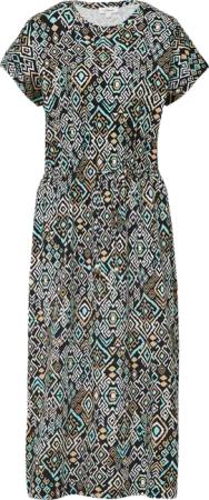 Midikleid aus Baumwollstretch mit Taillenzug