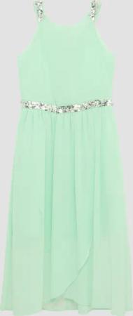 Midikleid aus Chiffon mit Pailletten-Details