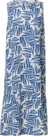 Midikleid aus strukturiertem Viskosemix mit All-over-Print