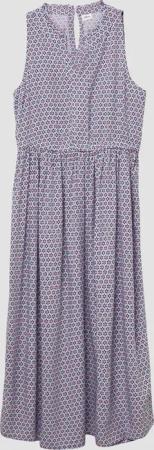 Midikleid aus Viskose mit Rüschenkragen