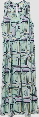 Midikleid aus Viskose mit Rüschenkragen