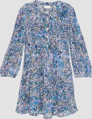 Midikleid aus Viskosecrêpe mit All-Over Muster