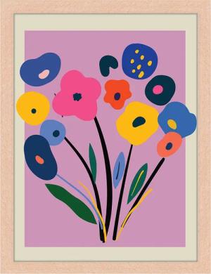 Milan Moon Wandbild STRAUß mit Rahmen