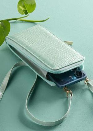 Mini-Umhängetasche - hellblau - Gr. Einheitsgröße von Goldner Fashion