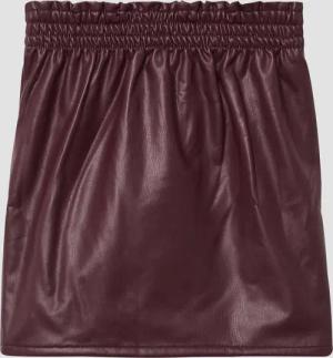 Minirock aus Lederimitat mit samtigem Futter