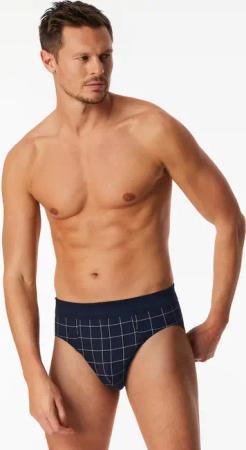 Minislip Feininterlock gemustert nachtblau - Fine Interlock 6