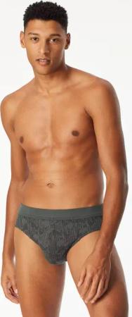 Minislip Interlock gemustert dunkelgrün - Fine Interlock 9