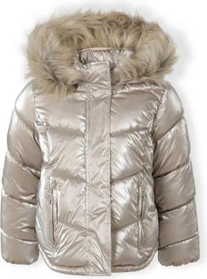 MINOTI Winterjacke Mittellange Steppjacke mit Glanz und abnehmbarem Fell (2y-14y)