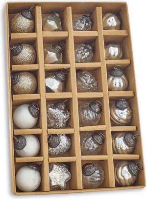 Mirabeau Christbaumschmuck Weihnachtsschmuck 24er Set Sanary silber, Weihnachtsdekoration