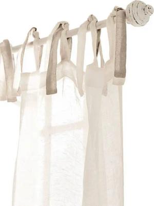 Mirabeau Gardinenstange Gardinenstange Caroline weiß, Ø 0 mm, Eisen, Knauf: Mangoholz (mangifera indica), Mangoholz (mangifera indica)