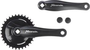 Miranda Beta 1 Kurbelgarnitur 33 Zähne 3 32 Zoll + Scheibe 92 cm schwarz
