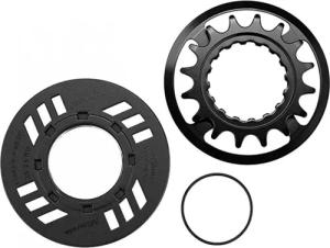 MIRANDA Kettenschutz-Set für E-Bike mit Kettenblatt 16 Zähne offset 3mm schwa...