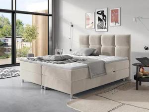 MIRJAN24 Boxspringbett Dave (zwei Bettkästen für die Bettwäsche), Topper, Kopfteil gesteppt und gepolstert