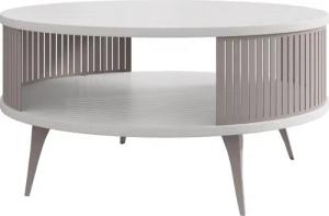 MIRJAN24 Couchtisch Roenni Cashmere, Beine und Seiten aus Stahl, 75x75x44 cm