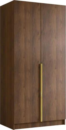 MIRJAN24 Kleiderschrank Bono I (mit zwei Drehtüren) Kleiderstange, Metallgriffe