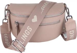 MIRROSI Bauchtasche Damen, Echtleder, Leder, Made in Italy, Umhängetasche, Brusttasche, (Schultertasche für jeden Anlass (1 Tasche & 2 Gurt), Mit zwei Reißverschlüssen, (ca.27x14x8cm), Crossbody Bag, gemusterten& verstellbaren Schulterriemen