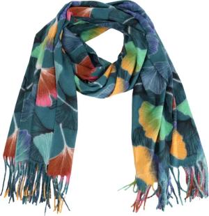 MIRROSI Modeschal weicher und warmer Schal Gingkoblatt mit Fransen, 70x180cm, (Ginkgoblatt-Print: symbolisiert Frieden, Liebe und Freundschaft), Damen Halstuch Stola ideal für Herbst und Winter