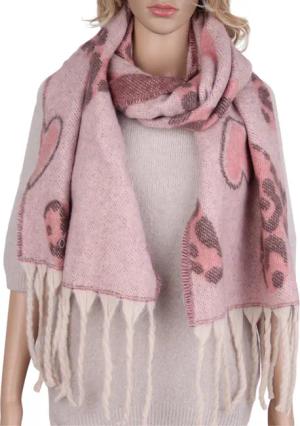 MIRROSI Modeschal weicher und warmer Schal Herzenmotiv mit Fransen, 40 x180cm, (ca.300 Gramm, Neue Kollektion Herbst/Winter 2025)