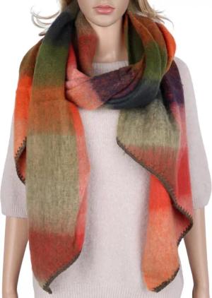 MIRROSI Modeschal weicher und warmer Schal KARO Muster Asymmetrisch, (angesagtes Karomuster Kariert), Damen Halstuch ideal für Herbst und Winter ca.200x50cm